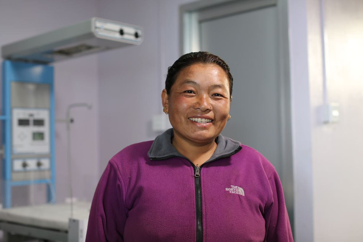 Priya, hospital volunteer in a Nepal