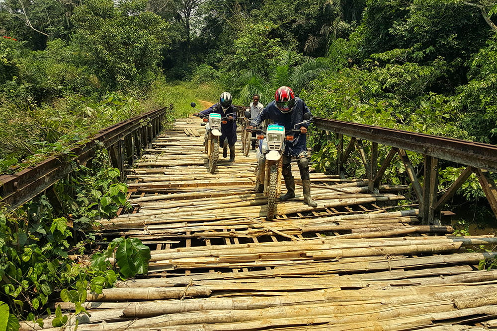 One of the bridges Tearfund is repairing. Photo: Nathanael Hollands/Tearfund