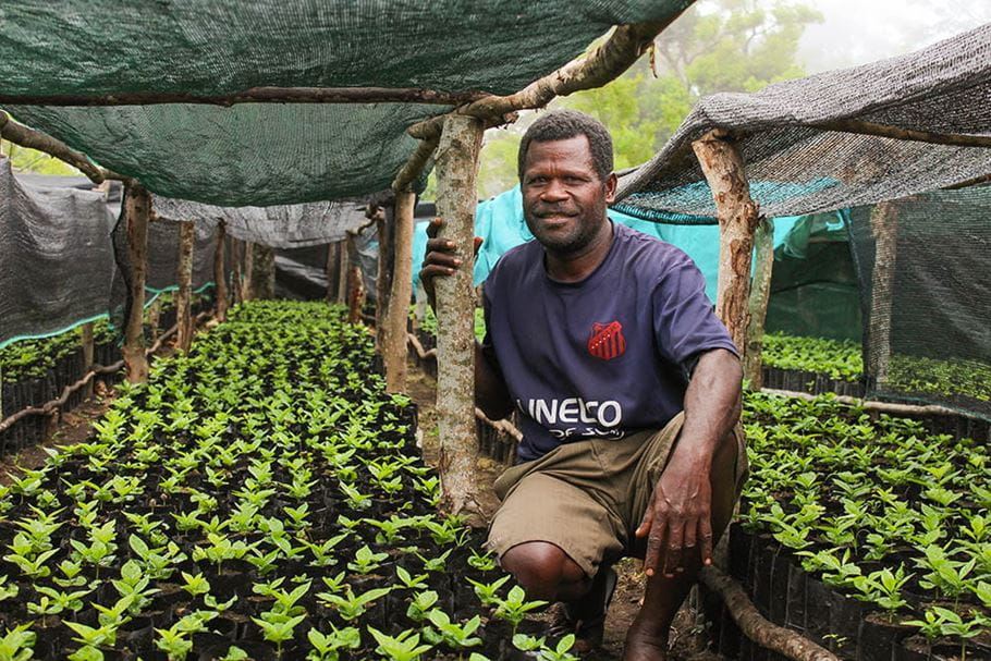 Tearfund partner Nasi Tuan is helping people on the island of Tanna grow crops by supplying tools and new know-how. Photo: Nasi Tuan