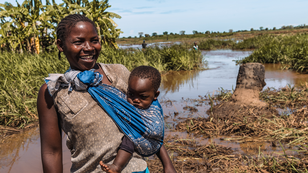 Picture of woman holding a baby