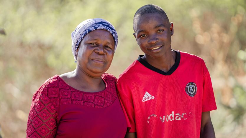 Photo of Kester and her grandson Mike