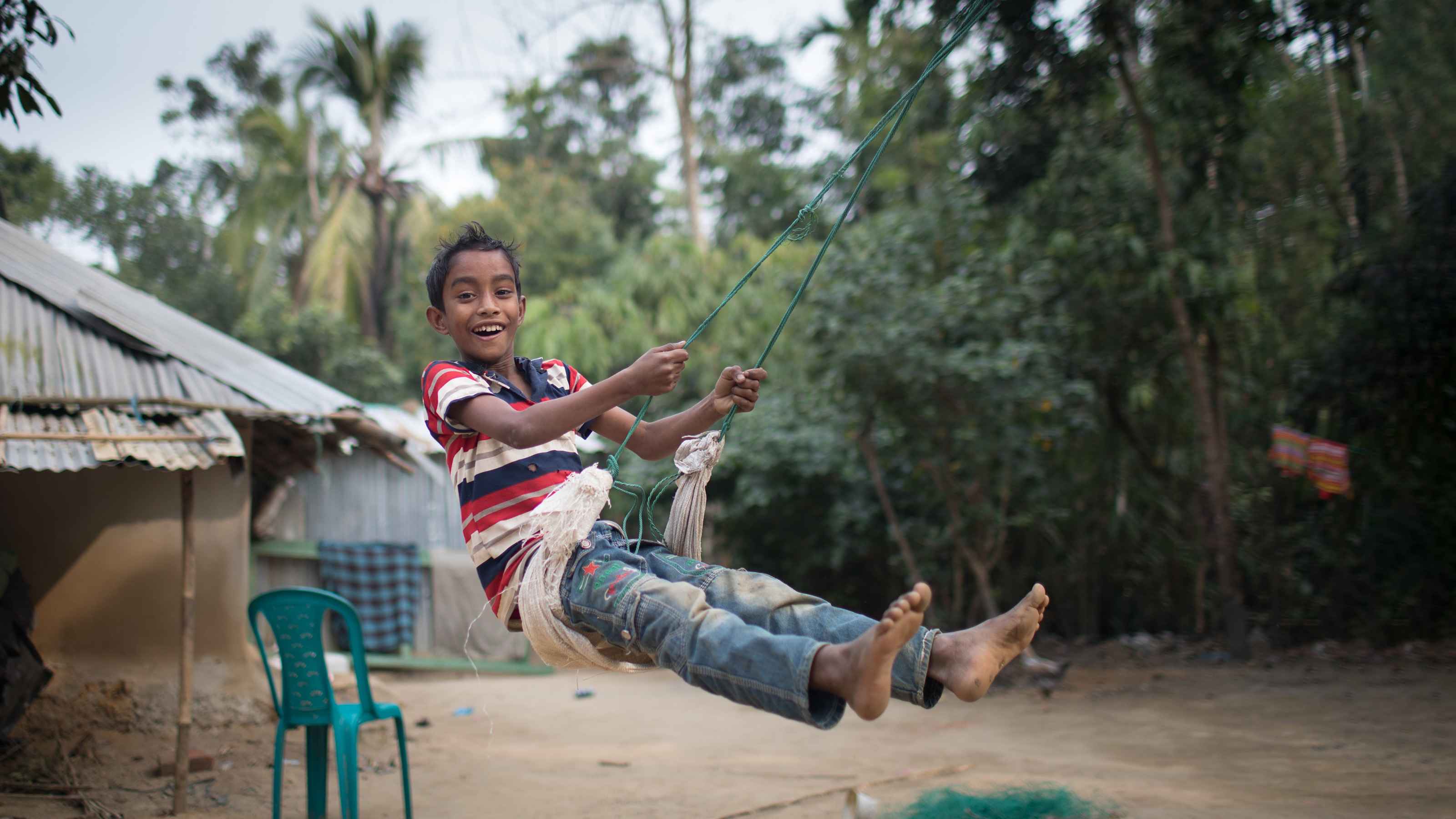 Photo of boy on swing