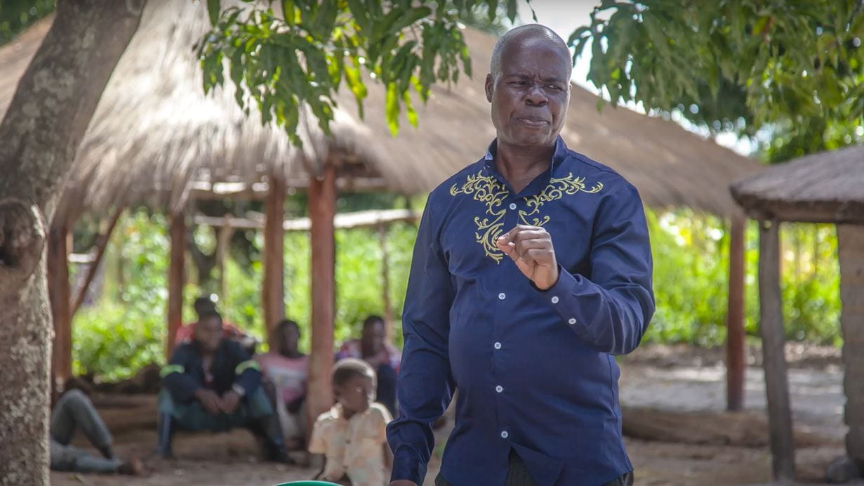 Pastor Teddy inspired the community to believe for a better future. Credit: Tearfund 
