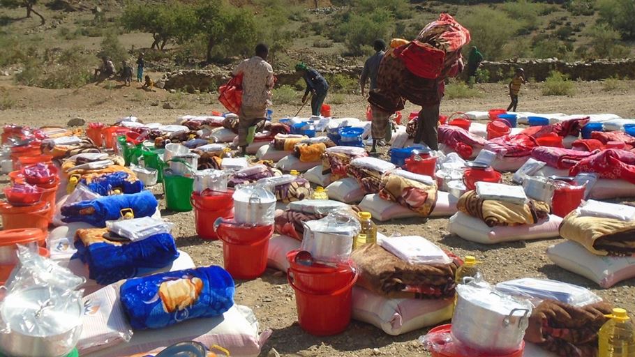 A distribution of essential items in Tigray, Ethiopia. Credit: Friendship Support Association