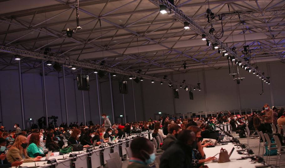 The People's Plenary session at COP26