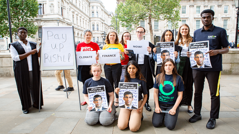 Tearfund joined with other organisations at Parliament on 12 July to tell the Prime Minister his sums don’t add up.