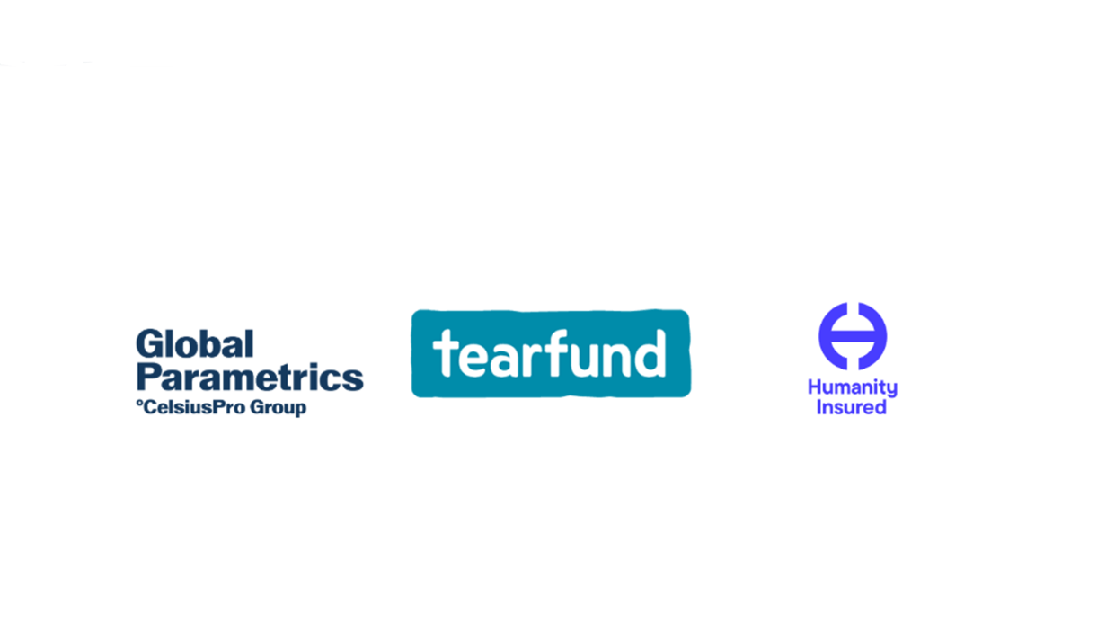 Logos of Tearfund, Global Parametrics and Humanity Insured
