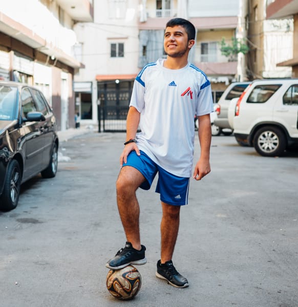 Man with football