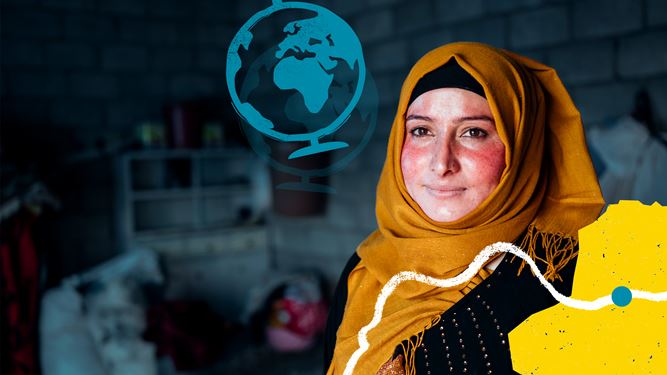 Iraqi lady smiling